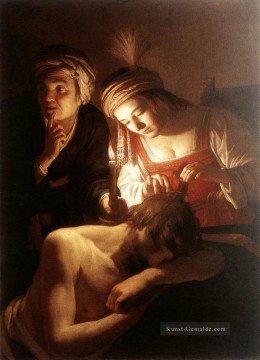  Licht Kunst - Samson und Delilah Nachtkerzenlicht Gerard van Honthorst